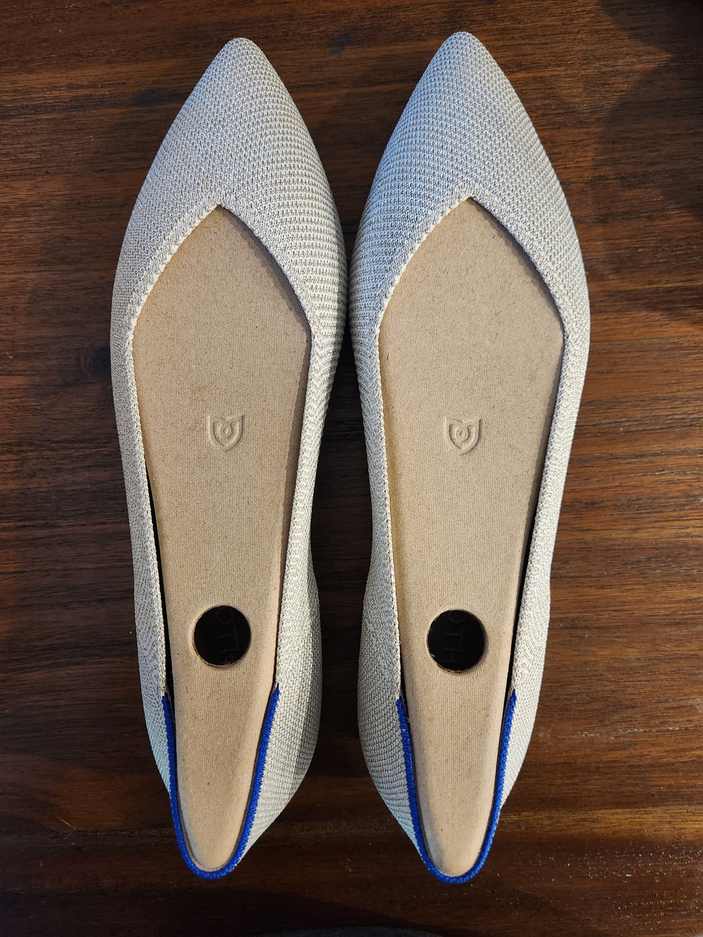 Rothy's Pointed Knit Flats in Diamond Twill Sz 9.5